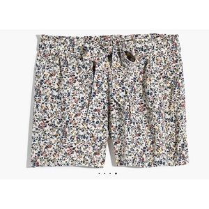 NWOT Madewell Drawstring Drapey shorts-floral, XS